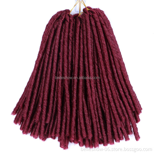 Hot sell freetress soft dread crochet freetress urban soft dread crochet braids how to install soft dreads